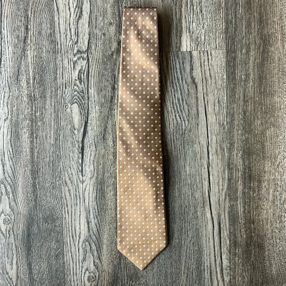 Luigi Borrelli Tie Brown Floral Silk Tie